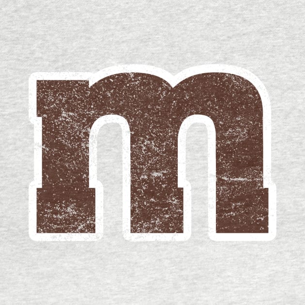 Letter M Capital Alphabet Vintage Retro by cytoplastmaximume